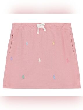 Polo Ralph Lauren Girls Pink Logo Pique Skirt